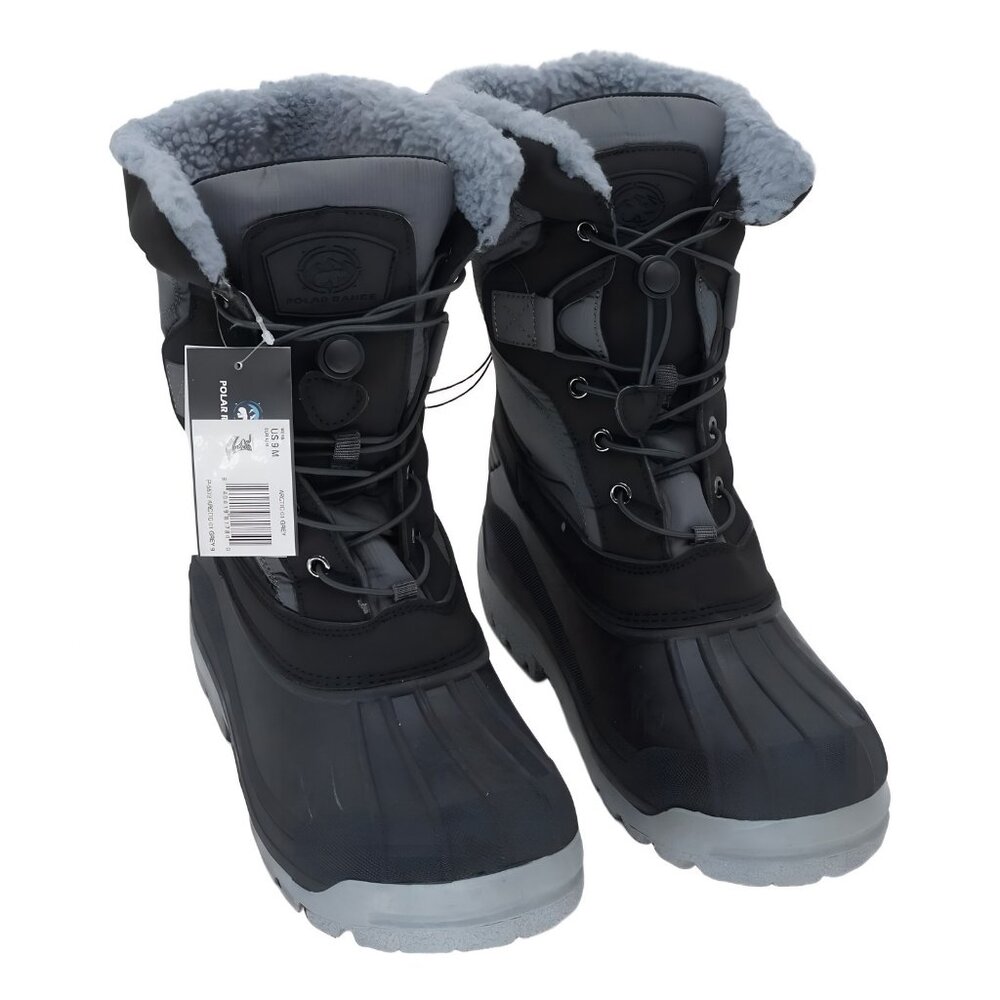 Polar Range Men's Arctic Waterproof Winter Boots Grey Size 9